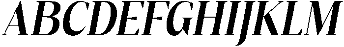 Gretha Serif Bold Semi Condensed Italic otf (700) Font UPPERCASE