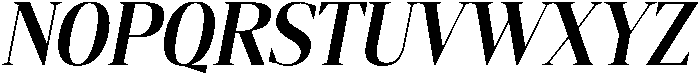 Gretha Serif Bold Semi Condensed Italic otf (700) Font UPPERCASE