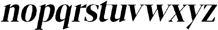 Gretha Serif Bold Semi Condensed Italic otf (700) Font LOWERCASE