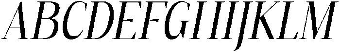 Gretha Serif Condensed Italic otf (400) Font UPPERCASE