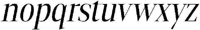 Gretha Serif Condensed Italic otf (400) Font LOWERCASE