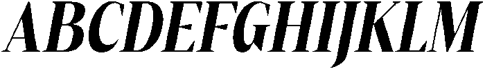 Gretha Serif Extra Bold Condensed Italic otf (700) Font UPPERCASE