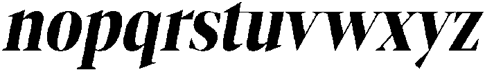 Gretha Serif Extra Bold Condensed Italic otf (700) Font LOWERCASE