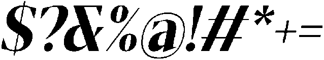 Gretha Serif Extra Bold Semi Condensed Italic otf (700) Font OTHER CHARS