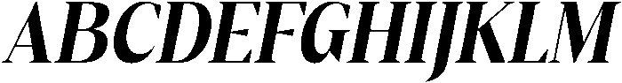 Gretha Serif Extra Bold Semi Condensed Italic otf (700) Font UPPERCASE