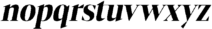 Gretha Serif Extra Bold Semi Condensed Italic otf (700) Font LOWERCASE
