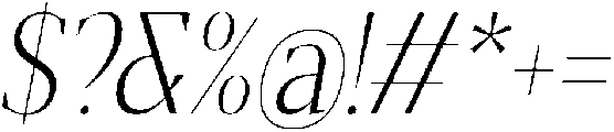 Gretha Serif Extra Light Condensed Italic otf (200) Font OTHER CHARS