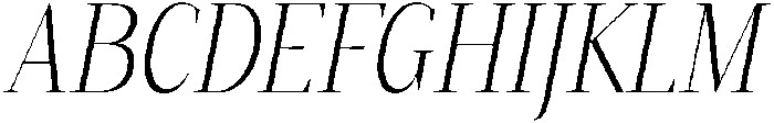 Gretha Serif Extra Light Condensed Italic otf (200) Font UPPERCASE