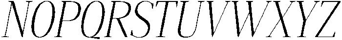Gretha Serif Extra Light Condensed Italic otf (200) Font UPPERCASE