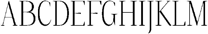 Gretha Serif Extra Light Condensed otf (200) Font UPPERCASE