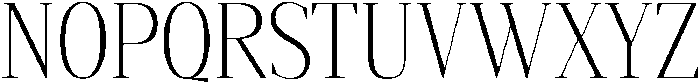 Gretha Serif Extra Light Condensed otf (200) Font UPPERCASE
