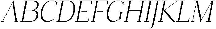 Gretha Serif Extra Light Italic otf (200) Font UPPERCASE