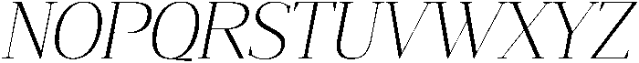 Gretha Serif Extra Light Italic otf (200) Font UPPERCASE