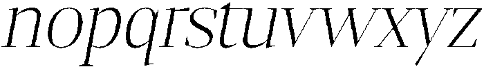 Gretha Serif Extra Light Italic otf (200) Font LOWERCASE