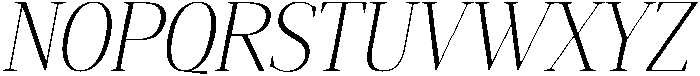 Gretha Serif Extra Light Semi Condensed Italic otf (200) Font UPPERCASE
