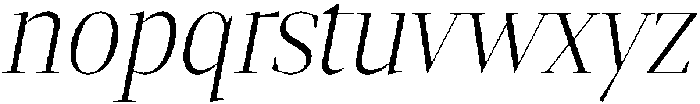 Gretha Serif Extra Light Semi Condensed Italic otf (200) Font LOWERCASE