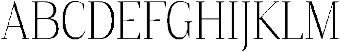 Gretha Serif Extra Light Semi Condensed otf (200) Font UPPERCASE