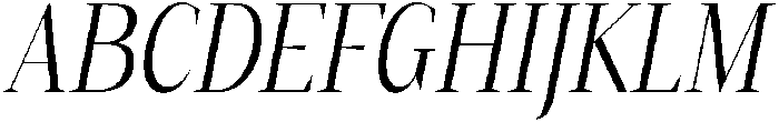 Gretha Serif Light Condensed Italic otf (300) Font UPPERCASE