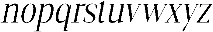 Gretha Serif Light Condensed Italic otf (300) Font LOWERCASE