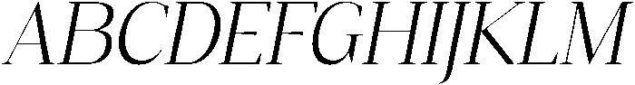 Gretha Serif Light Italic otf (300) Font UPPERCASE