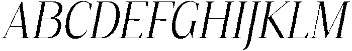 Gretha Serif Light Semi Condensed Italic otf (300) Font UPPERCASE