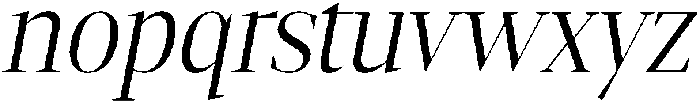 Gretha Serif Light Semi Condensed Italic otf (300) Font LOWERCASE