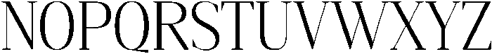 Gretha Serif Light Semi Condensed otf (300) Font UPPERCASE