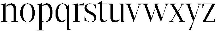 Gretha Serif Light Semi Condensed otf (300) Font LOWERCASE