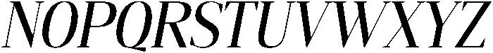 Gretha Serif Medium Semi Condensed Italic otf (500) Font UPPERCASE