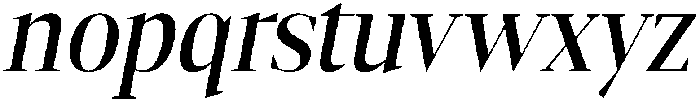 Gretha Serif Medium Semi Condensed Italic otf (500) Font LOWERCASE