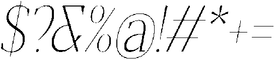 Gretha Serif Thin Condensed Italic otf (100) Font OTHER CHARS