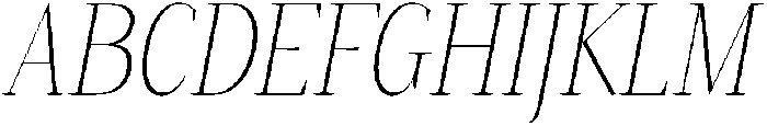 Gretha Serif Thin Condensed Italic otf (100) Font UPPERCASE