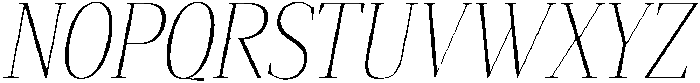 Gretha Serif Thin Condensed Italic otf (100) Font UPPERCASE