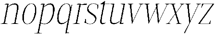 Gretha Serif Thin Condensed Italic otf (100) Font LOWERCASE