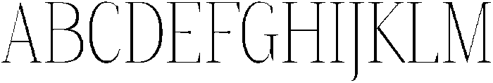 Gretha Serif Thin Condensed otf (100) Font UPPERCASE