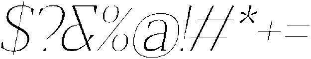 Gretha Serif Thin Italic otf (100) Font OTHER CHARS