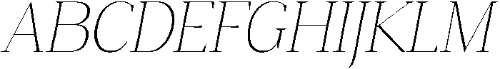 Gretha Serif Thin Italic otf (100) Font UPPERCASE