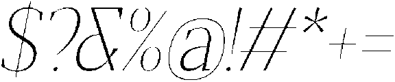 Gretha Serif Thin Semi Condensed Italic otf (100) Font OTHER CHARS