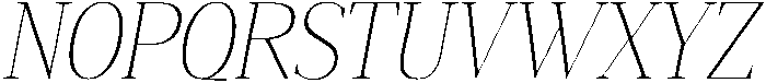 Gretha Serif Thin Semi Condensed Italic otf (100) Font UPPERCASE