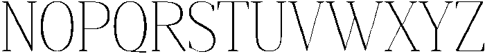 Gretha Serif Thin Semi Condensed otf (100) Font UPPERCASE