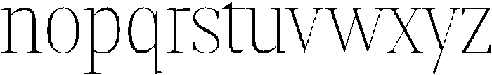 Gretha Serif Thin Semi Condensed otf (100) Font LOWERCASE