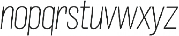 Grillmaster Narrow Thin Italic otf (100) Font LOWERCASE