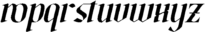 Grimersia Slant otf (400) Font LOWERCASE