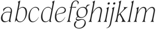 Grispily Thin Slant otf (100) Font LOWERCASE