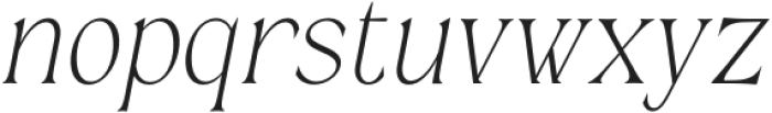 Grispily Thin Slant otf (100) Font LOWERCASE