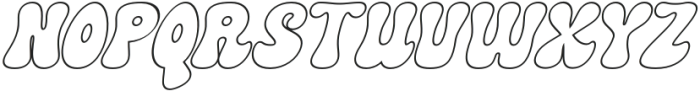 Gromvies Outline Italic otf (400) Font UPPERCASE