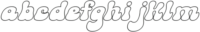 Gromvies Outline Italic otf (400) Font LOWERCASE