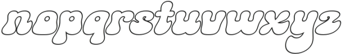 Gromvies Outline Italic otf (400) Font LOWERCASE