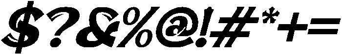 Groobty Italic otf (400) Font OTHER CHARS