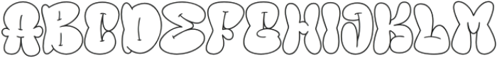 Groovy Bombs Outline otf (400) Font UPPERCASE